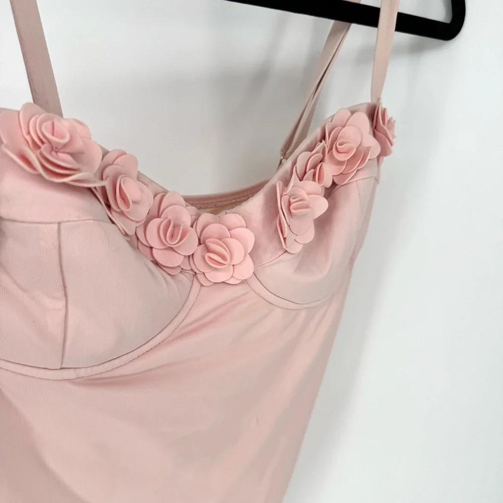 kate spade Pink Floral Trim One-Piece Swimsuit